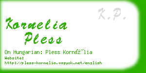 kornelia pless business card